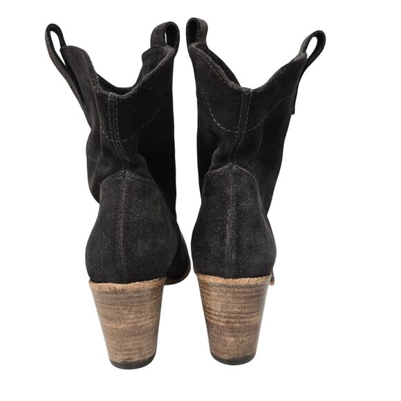 Alberto Fermani Womens 7.5 Brown Suede Ankle Western Boots Booties Cowgirl Boho - Picture 4 of 10